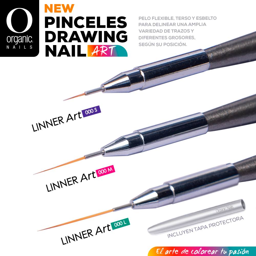 PINCELES NAIL ART ORGANIC